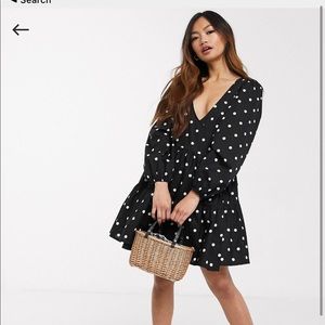 ASOS Design cotton poplin trapeze mini dress